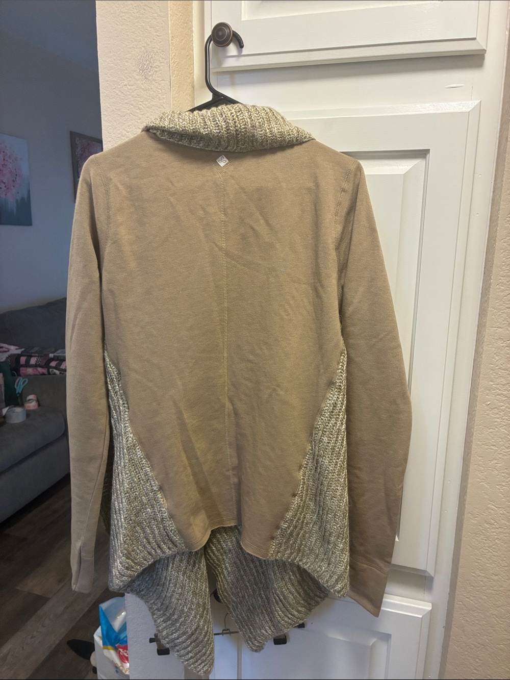 Prana Dark Khaki organic cotton and wool blend demure cardigan NWT - Picture 9 of 15